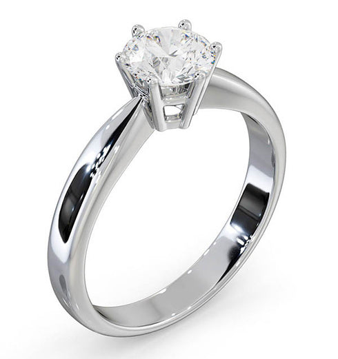 Certified 0.90CT Chloe High Platinum Engagement Ring E/VS2